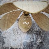 Flower suspension metal structure, 6 raffia petals