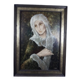 P.Petit. Portrait de la jeune fille.