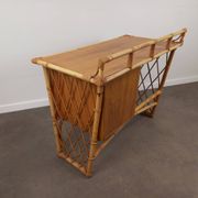 Bureau et sa chaise en rotin
