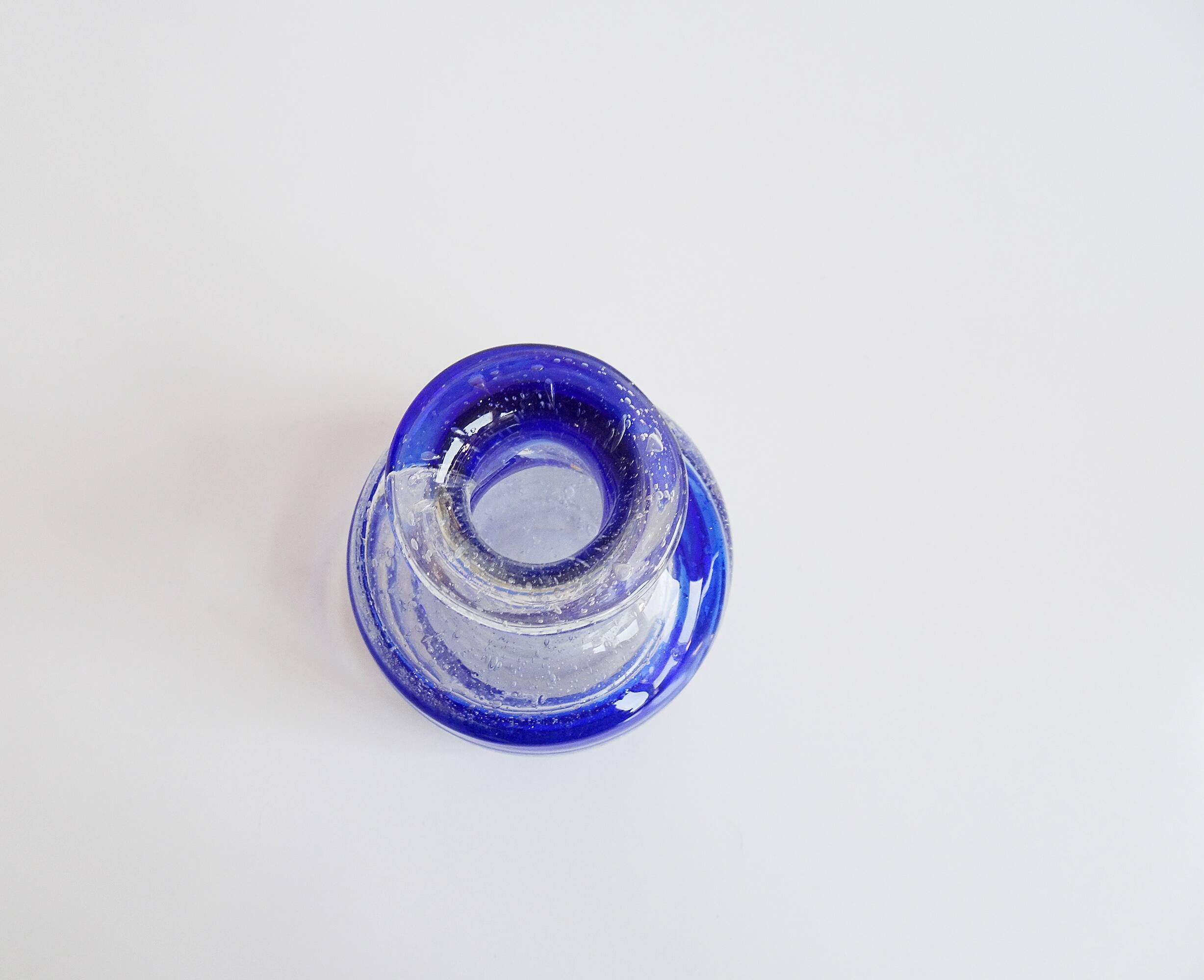 Vase tourbillon bleu