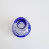 Blue swirl vase