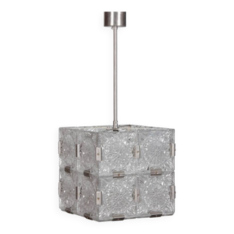Glass pendant lamp by Kamenicky Senov, 1970