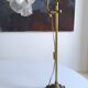 Art Deco bronze and frosted glass tulip lamp