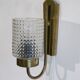 Pair of vintage wall lamp in brass and glass