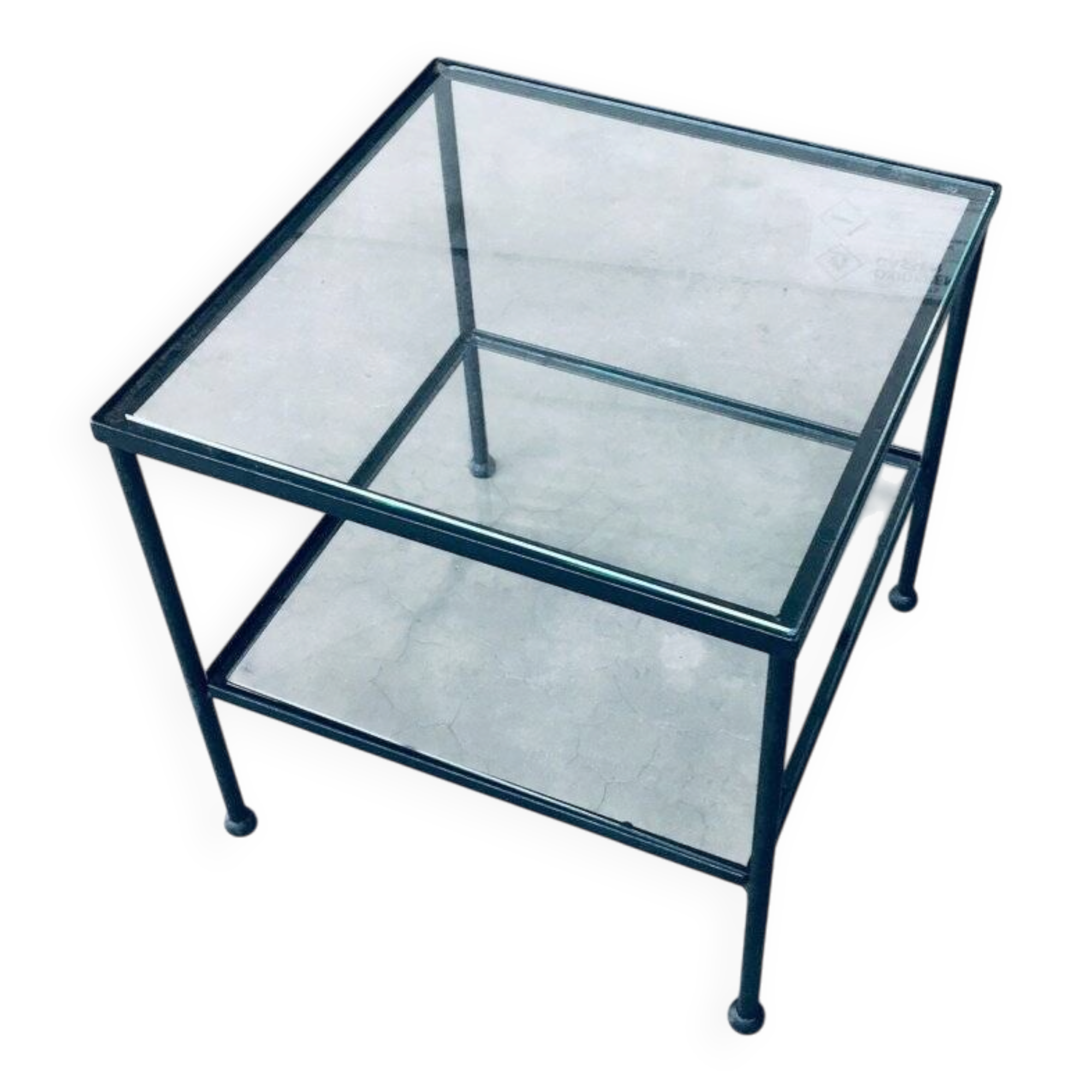 Minimalist Design Two-Tier Low Side Table, Belgium, 1960s