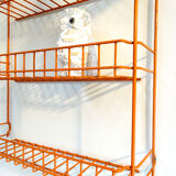 Orange industrial wall shelf
