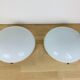 Pair of opaline wall lamps Regent half spheres 29 cm