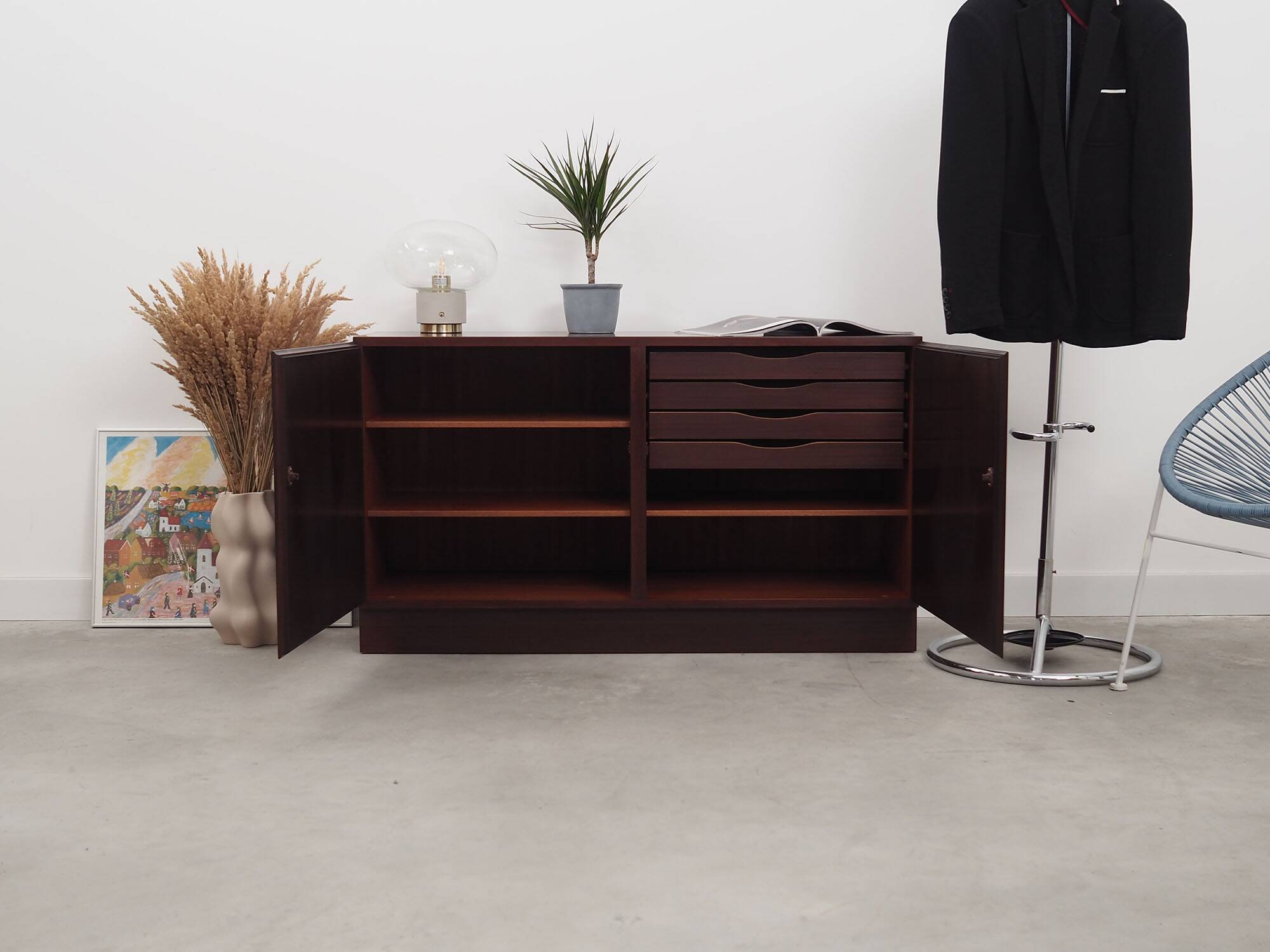 Mahogany cabinet, Danish design, 1960s, manufacturer: Omann Jun