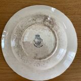 Large deep plate Longwy old Rouen
