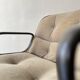 Velvet office chair with armrest by C. POLLOCK for Knoll