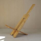 Africanist chair by Alain Gaubert in solid oak Circa 1980
