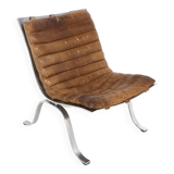 Scandinavian leather armchair "Ari", Arne Norell, Sweden, 1960