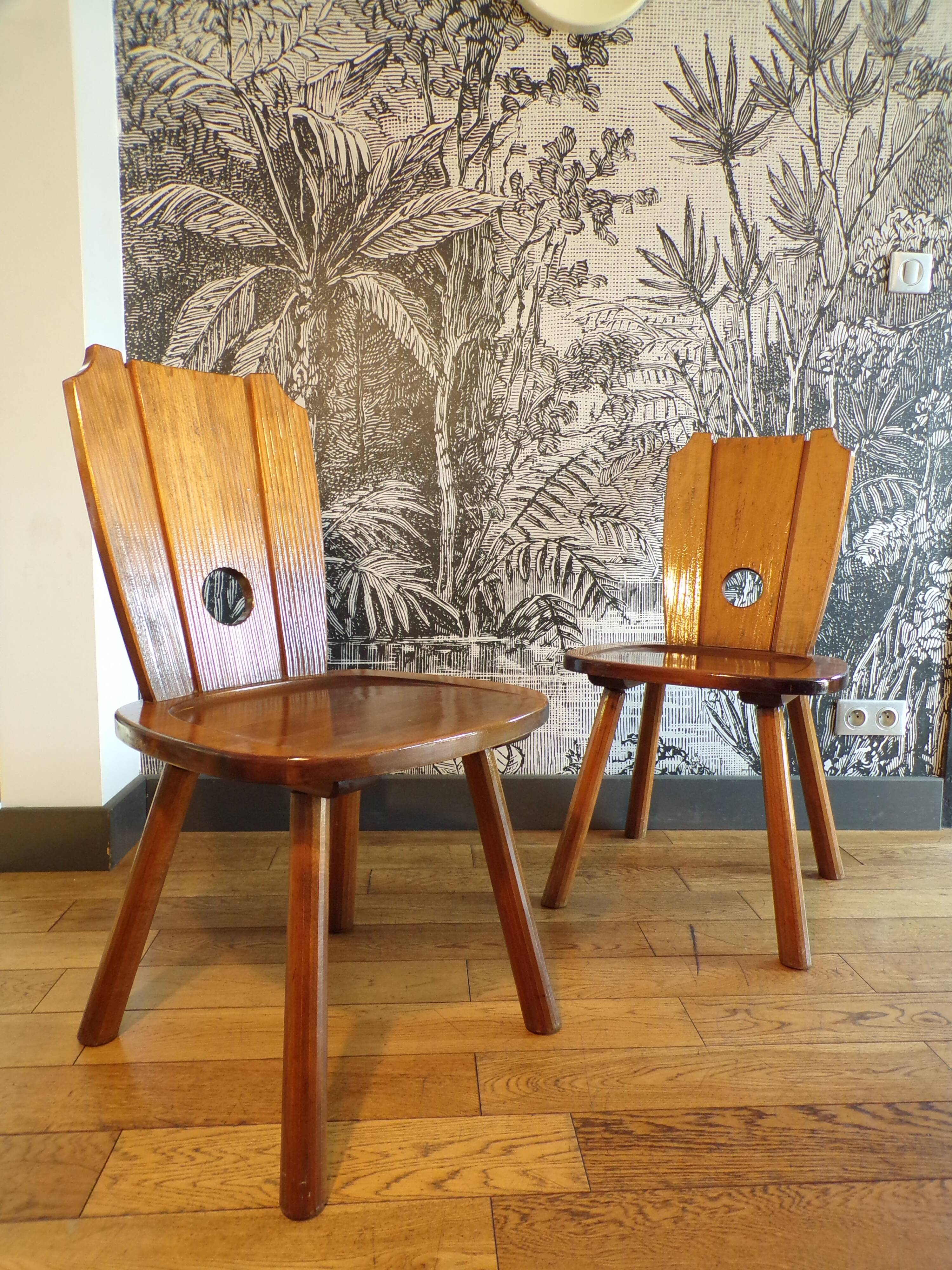 Pair of brutalist chairs 1960