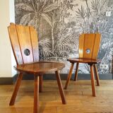 Pair of brutalist chairs 1960