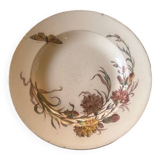 Assiette creuse Gien polychrome modèle œillets