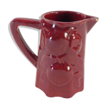 Pitcher vintage red slurry in faience of st clement with fruit