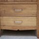 Rare: Parisian wardrobe, oak bonnetière from the 1950s