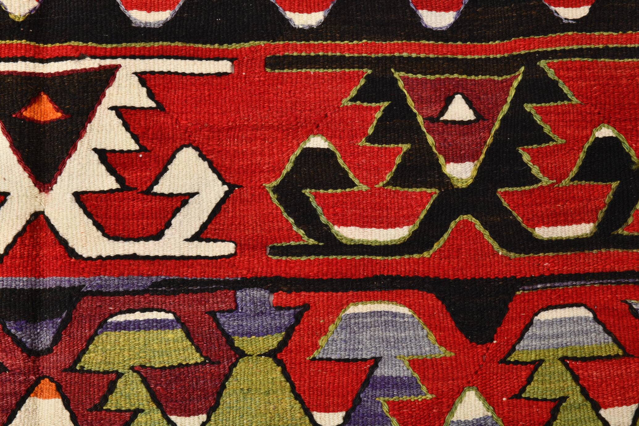 5x11 Colorful Vintage Kilim Rug, Modern Kilim Rug, 158x335Cm,Rare Style Rug