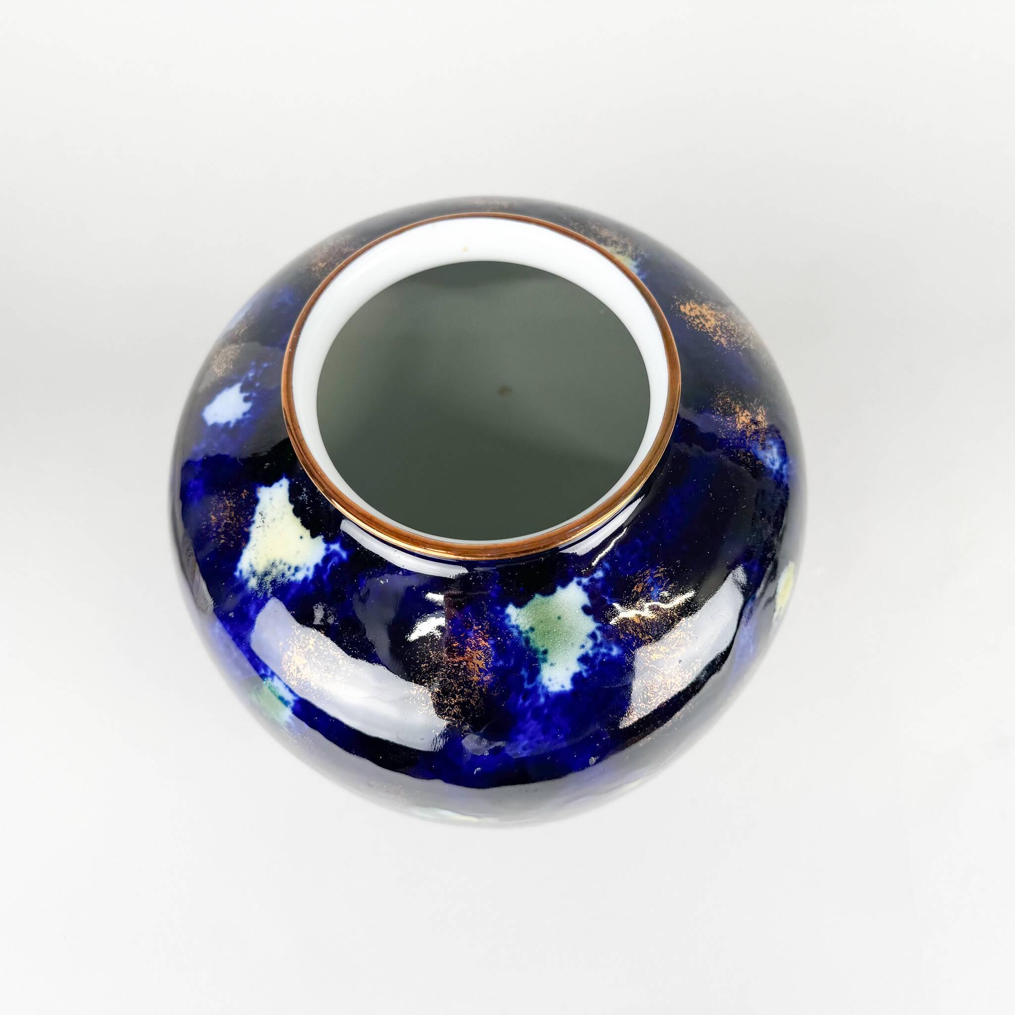 Vase en porcelaine cobalt des années 1970 par Wallendorf, Allemagne