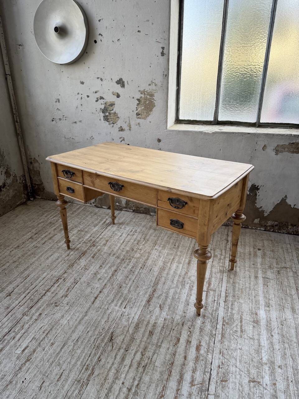 Blonde walnut desk and pine top 1900