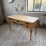 Blonde walnut desk and pine top 1900
