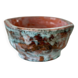 Handmade ceramic decorative pot - textured artistic glaze - red