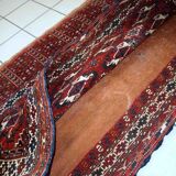 Ancient turkmen yomud handmade carpet 70cm x 118cm 1900s, 1c725