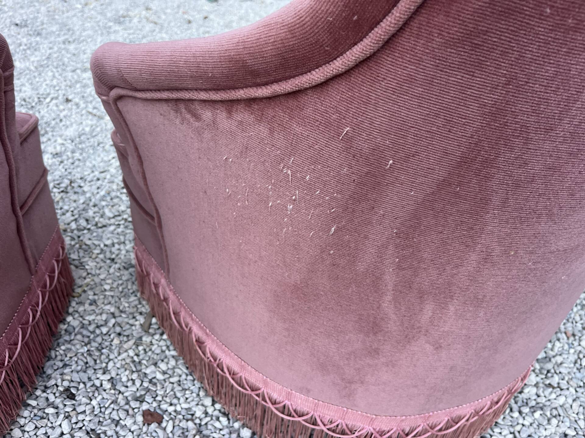 Lot de 2 fauteuils crapaud vintage 