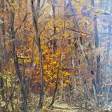 HST painting "Forêt de St Germain - 11 a.m." by L. Delbosco 1984 cf. Andre Roland