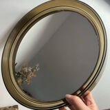 Circular mirror, smoked plastic, 1960s/70s.