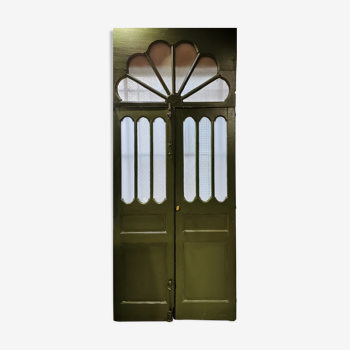 Art Deco old glass door