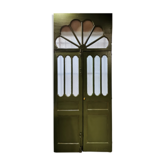 Art Deco old glass door