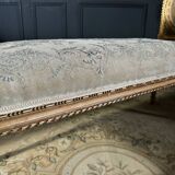 Important Napoleon III Period Bench in Gilded and Carved Wood in Louis XVI Style - 19th Century