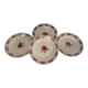Set of 4 old flat plates from the earthenware factories of St Amand