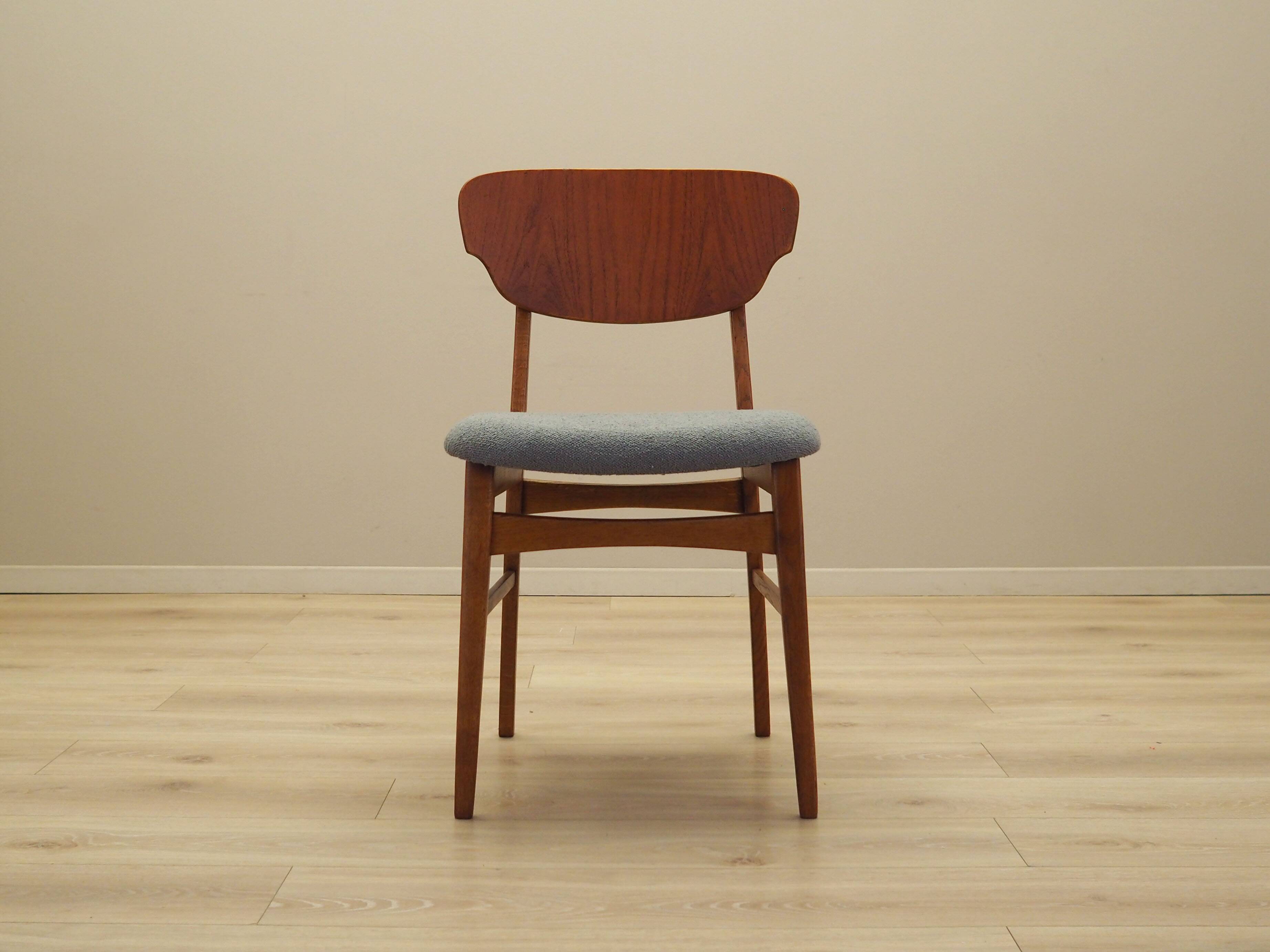 Set of six teak chairs, Danish design, 1970s, production: Denmark