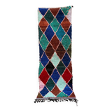 Colorful Boucherouite Moroccan rug - 71 x 209 cm