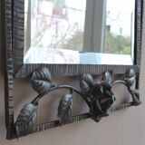 Mirror art deco wrought iron 75x87cm