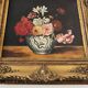 Oil on canvas still life with flowers in a vase early 20th century