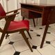 Bureau vintage pied compas et son fauteuil