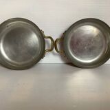 Pair of copper frying pans