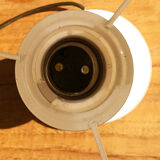 White lacquered wood lamp from the 1970s