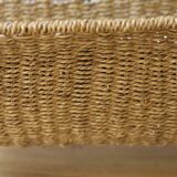 wicker and wrought iron magazine rack