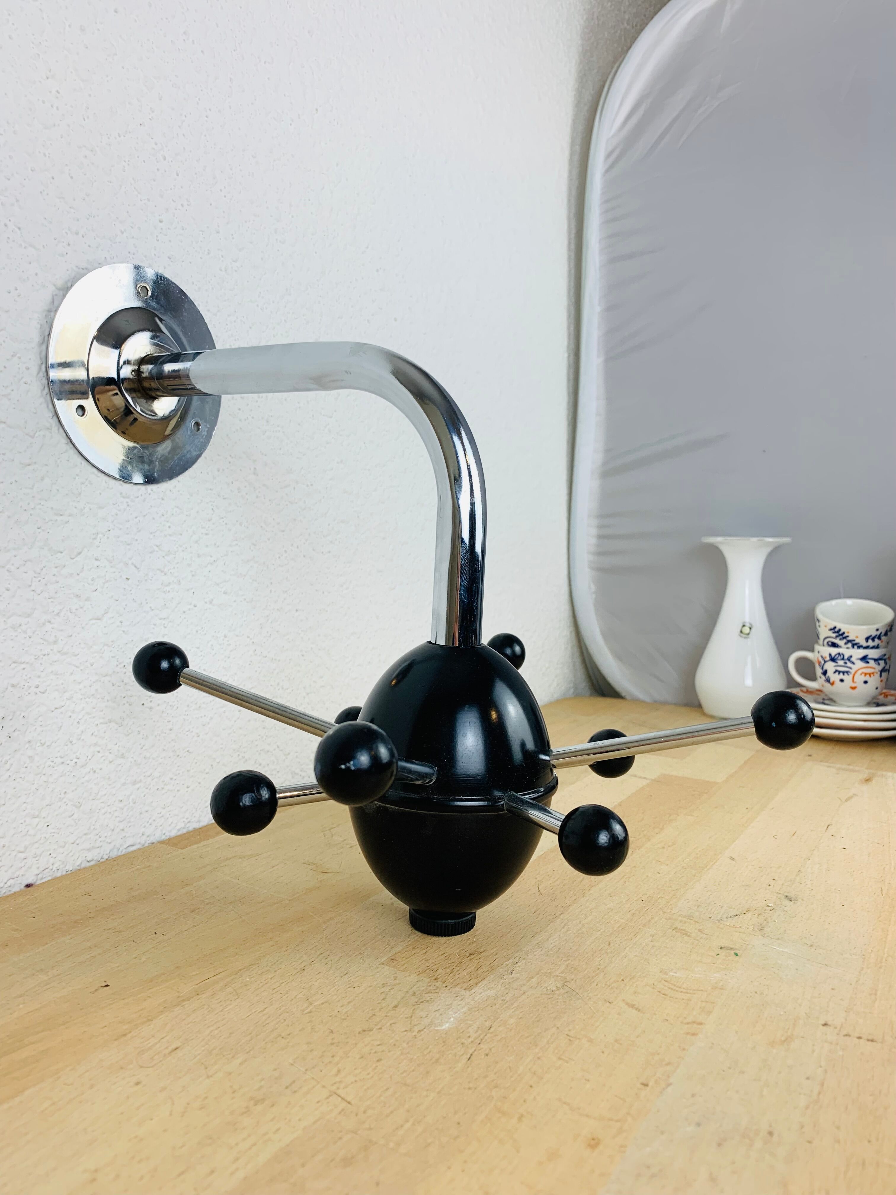 Wall coat rack Sputnik black