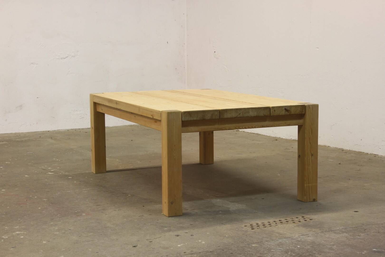 Danish Solid Pine Wood Coffee Table from the 1970s/80s