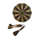 Old toy target round cardboard and feather darts 1960