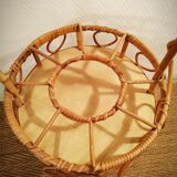 Rattan service bottle holder