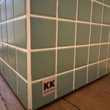 Jade ceramic cube side table 35x35 cm