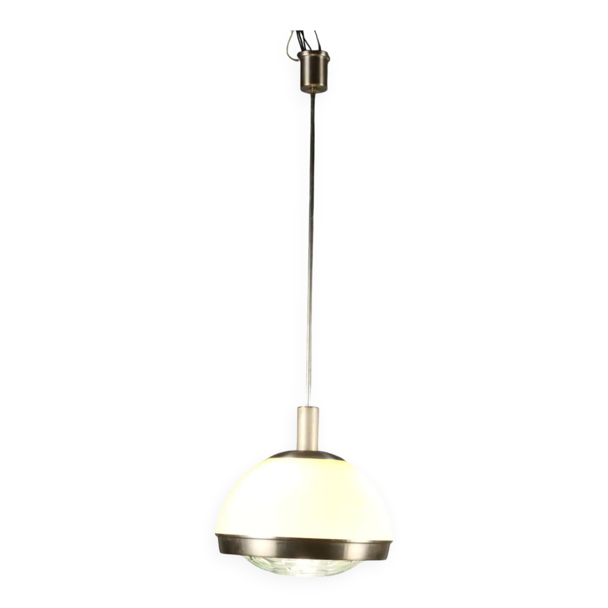Lumi Suspension Lamp vintage design by Pia Guidetti Crippa in aluminium 1960s