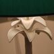Lampe de table en faux bambou arbre de palmier blanc Tommaso Barbi, Italie, années 1970