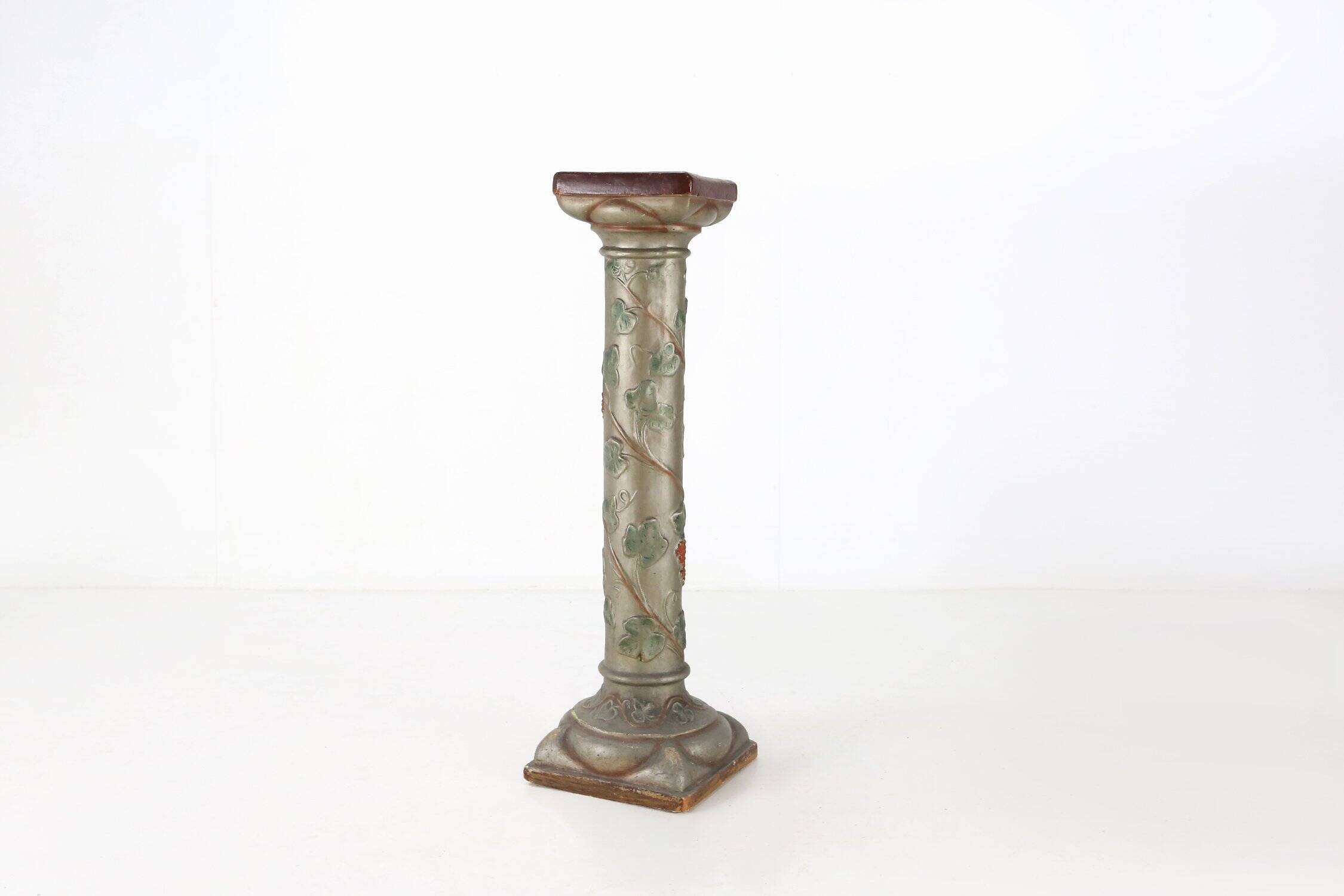 Art Nouveau console or pied de stall in glazed plaster, 1920s